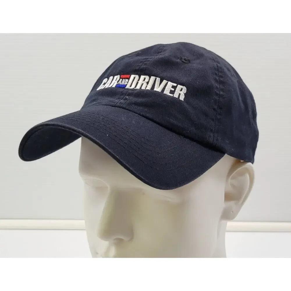 B) Car and Driver Magazine Black Baseball Cap Headmaster Cotton Hat